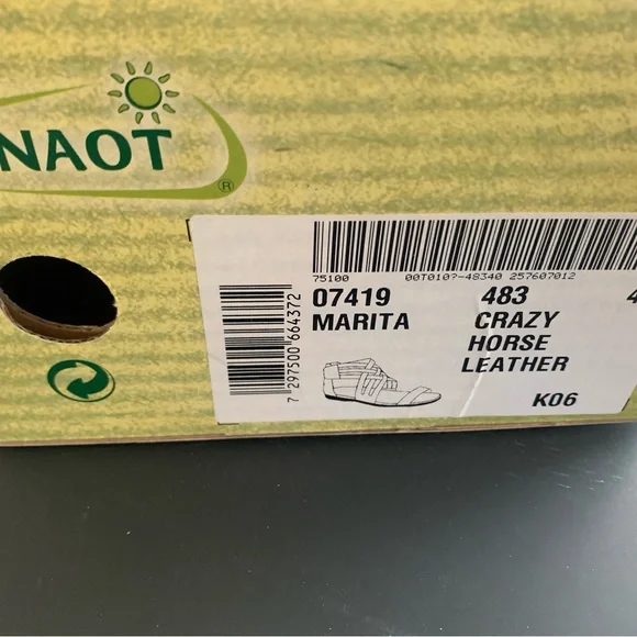 Naot Brown Leather Sandals with Cushioned Footbed - Picture 3 of 3